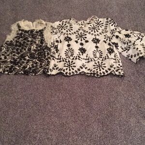 Zara Women's Tops in Black and White